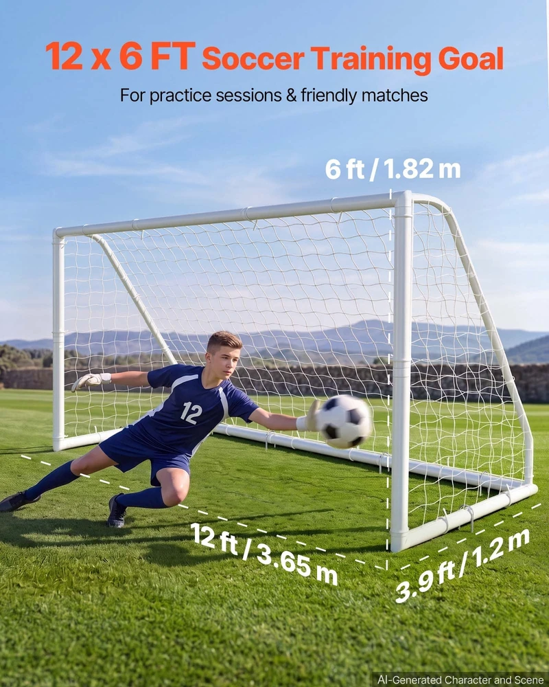VEVOR Futbolo vartai 3,65 x 1,82 m PVC