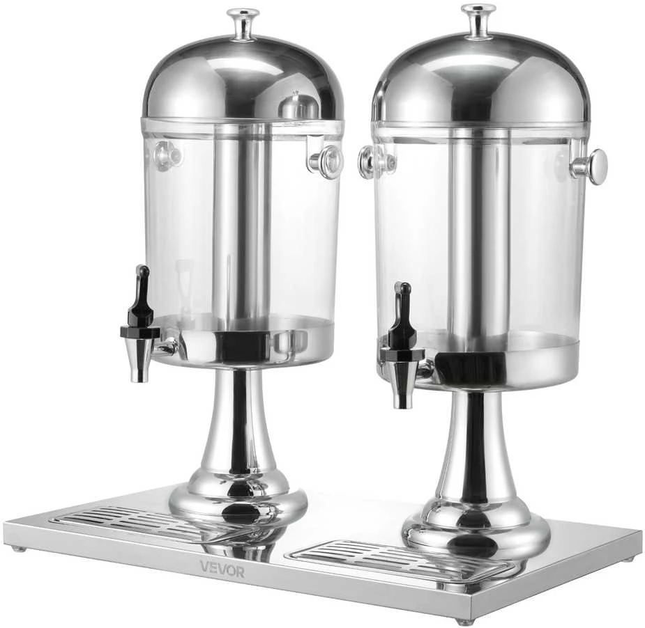 VEVOR Gėrimų dozatorius su čiaupu, 2 x 8 l