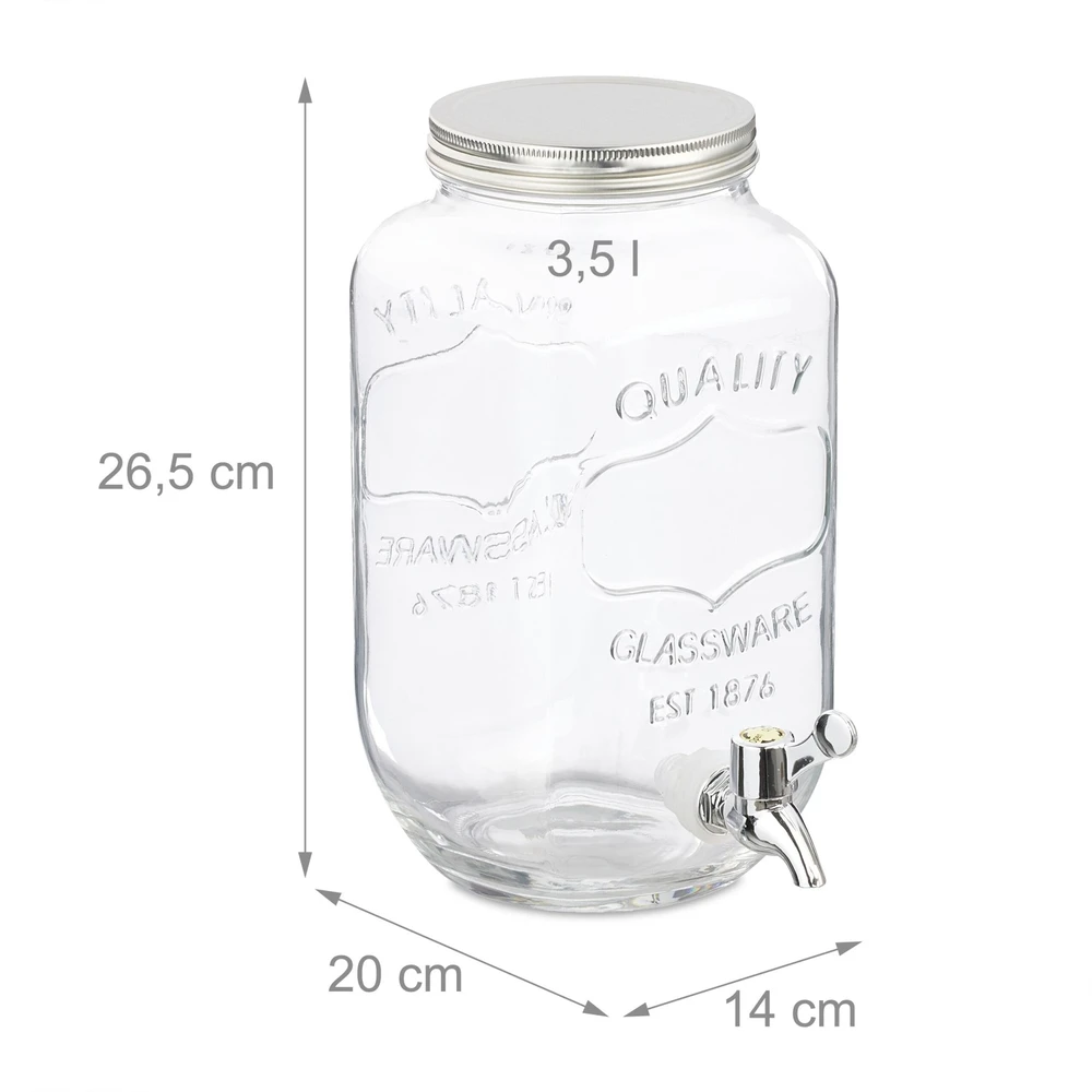 Gertuvė Relaxdays 2 gėrimų dozatorių rinkinys 3,5L
