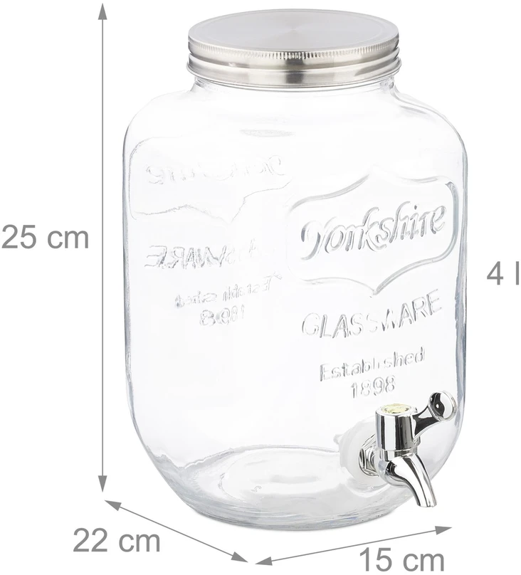 Gertuvė Relaxdays 2 gėrimų dozatorių rinkinys 4 l