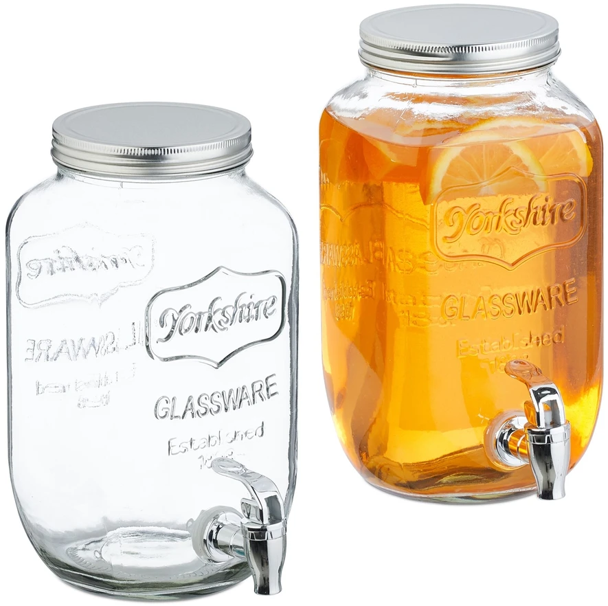 Gertuvė Relaxdays 2 stiklinių gėrimų dozatorių rinkinys 3,5 l