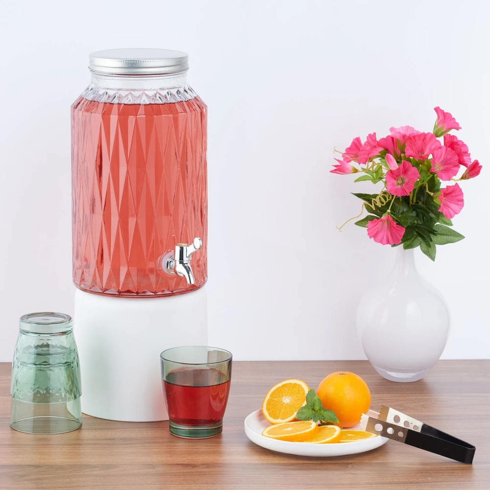Gertuvė Relaxdays 5 l gėrimų dozatorius su deimantiniu dizainu
