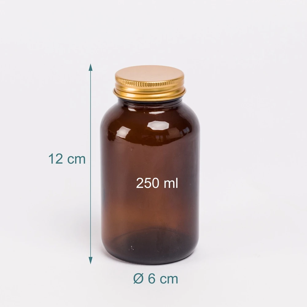 Relaxdays Gintarinio stiklo indeliai, 5 vnt. rinkinys, 250 ml