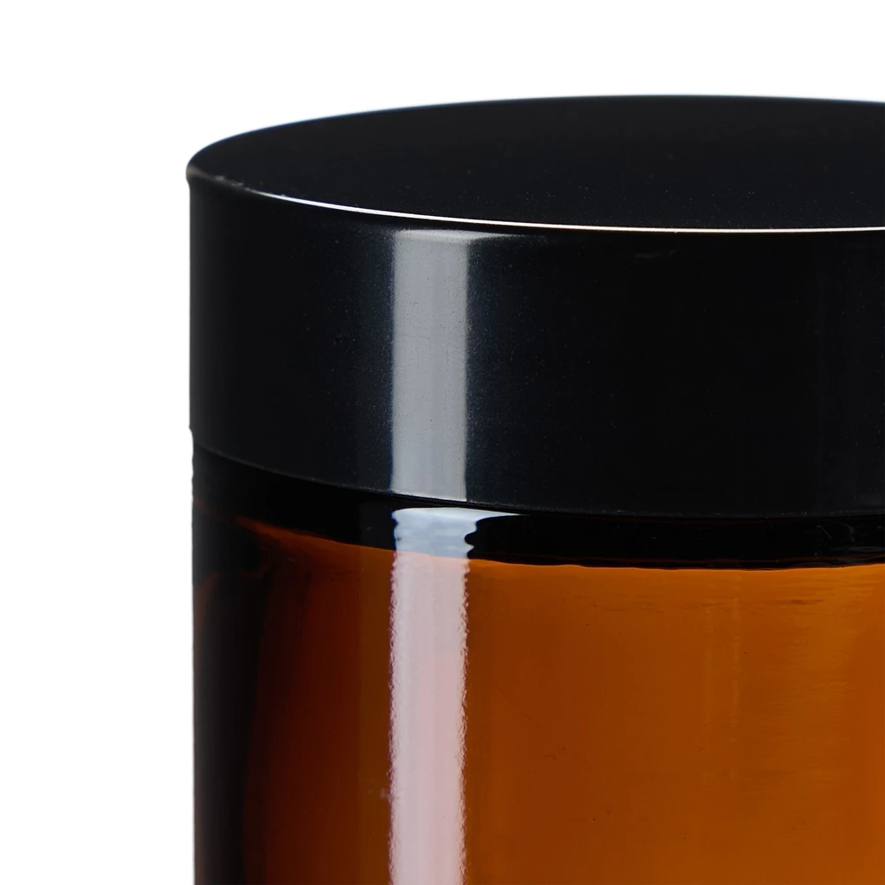 Relaxdays Gintaro spalvos stiklo kremo indelių rinkinys 60 ml