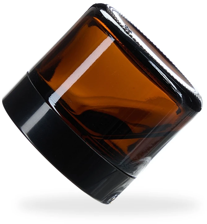 Relaxdays Gintaro spalvos stiklo kremo indelių rinkinys 60 ml