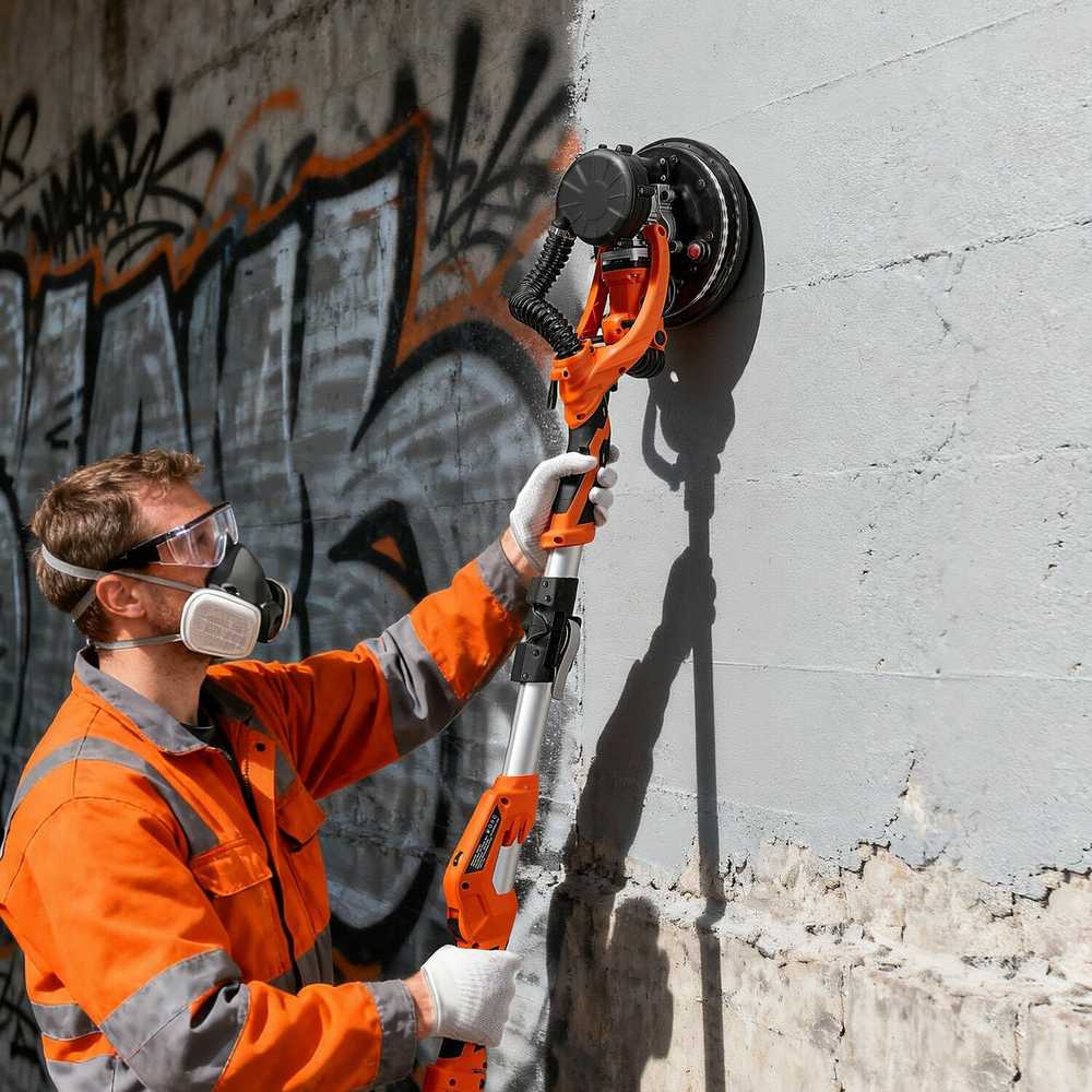 VEVOR Gipso kartono šlifuoklis, 1150W su dulkių surinkimu