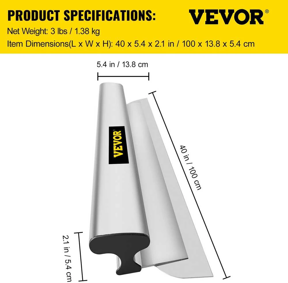 VEVOR Glaistymo mentė iš nerūdijančio plieno, 100 cm