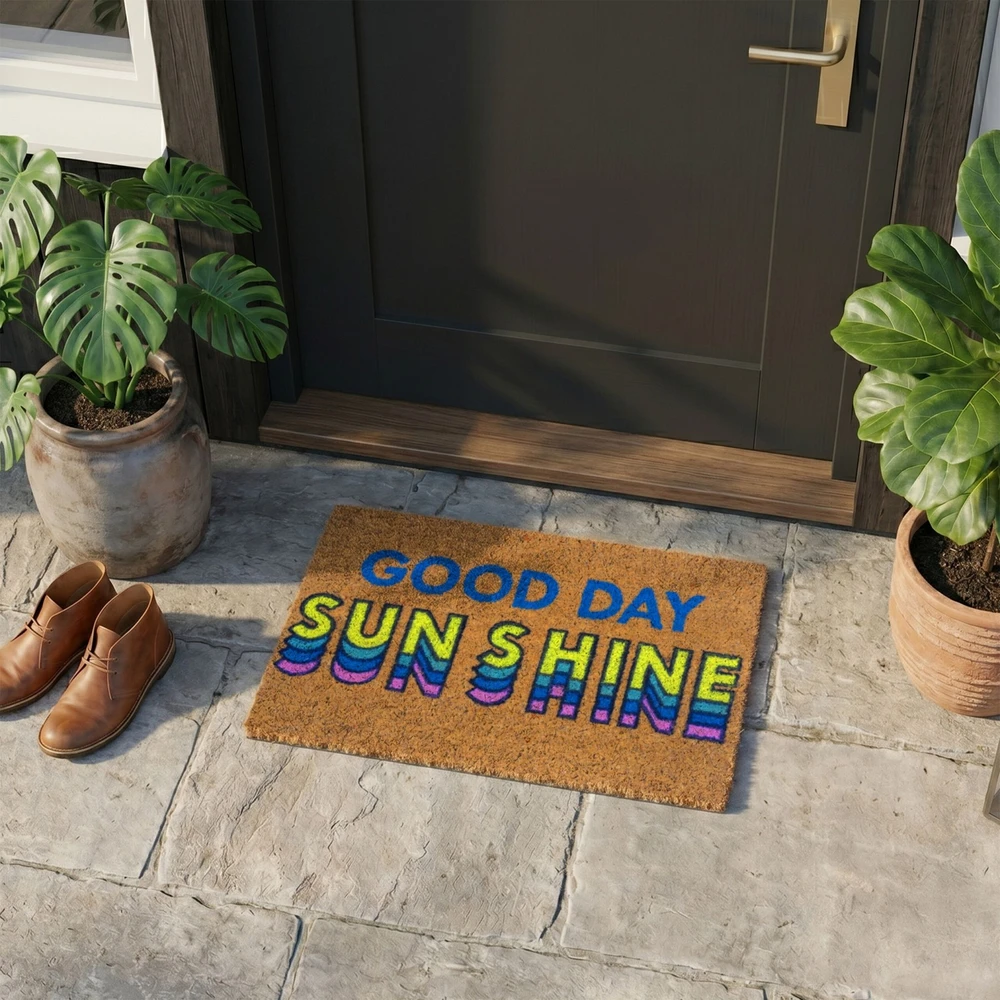 Relaxdays "Good Day Sunshine" kokosinis kilimėlis
