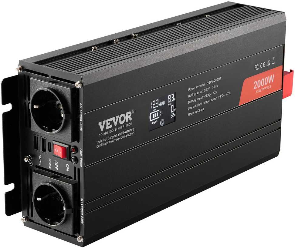 VEVOR Grynojo sinuso bangų keitiklis 2000W