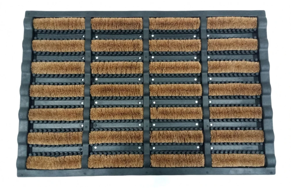 Relaxdays Guminis durų kilimėlis 60x40 su kokoso šeriais