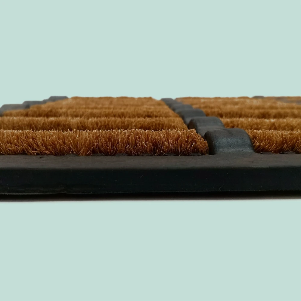 Relaxdays Guminis durų kilimėlis 60x40 su kokoso šeriais