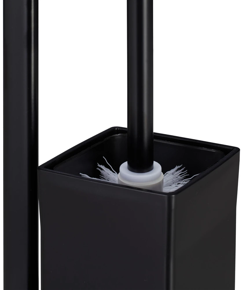 Relaxdays Handy WC rinkinys matinės juodos spalvos