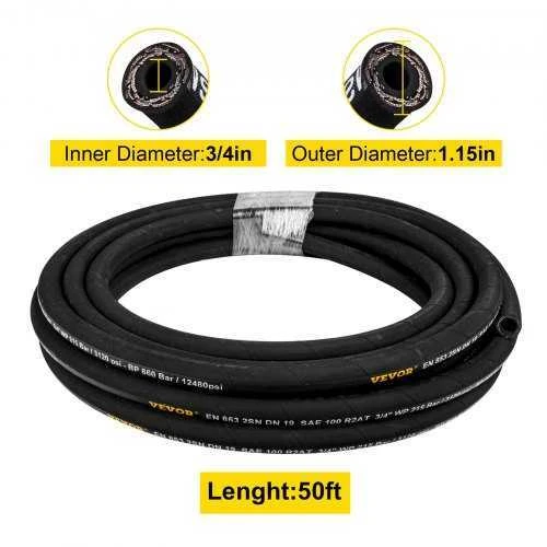 VEVOR Hidraulinė žarna 3/4 col. x 15 m, įvyniota