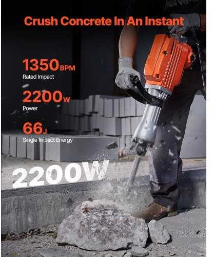 Vevor Hidraulinis elektrinis griovimo plaktukas 2200W