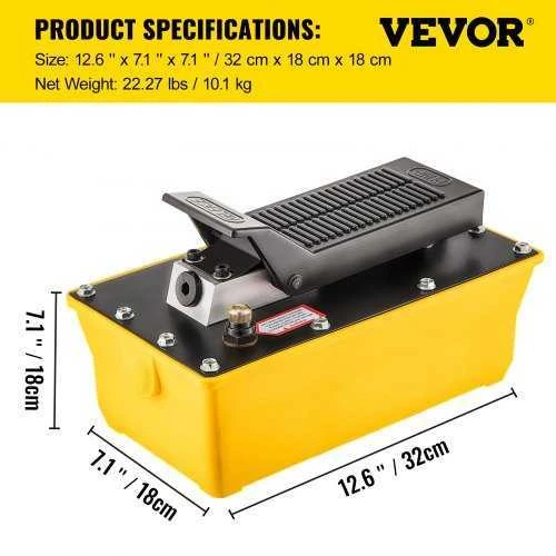 VEVOR Hidraulinis pėdų siurblys, 10 000 PSI