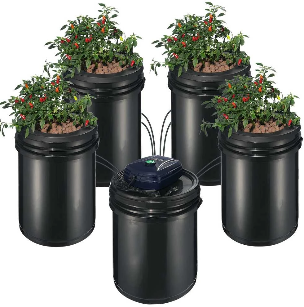 VEVOR Hydroponinis RDWC sistema su 4 kibirais