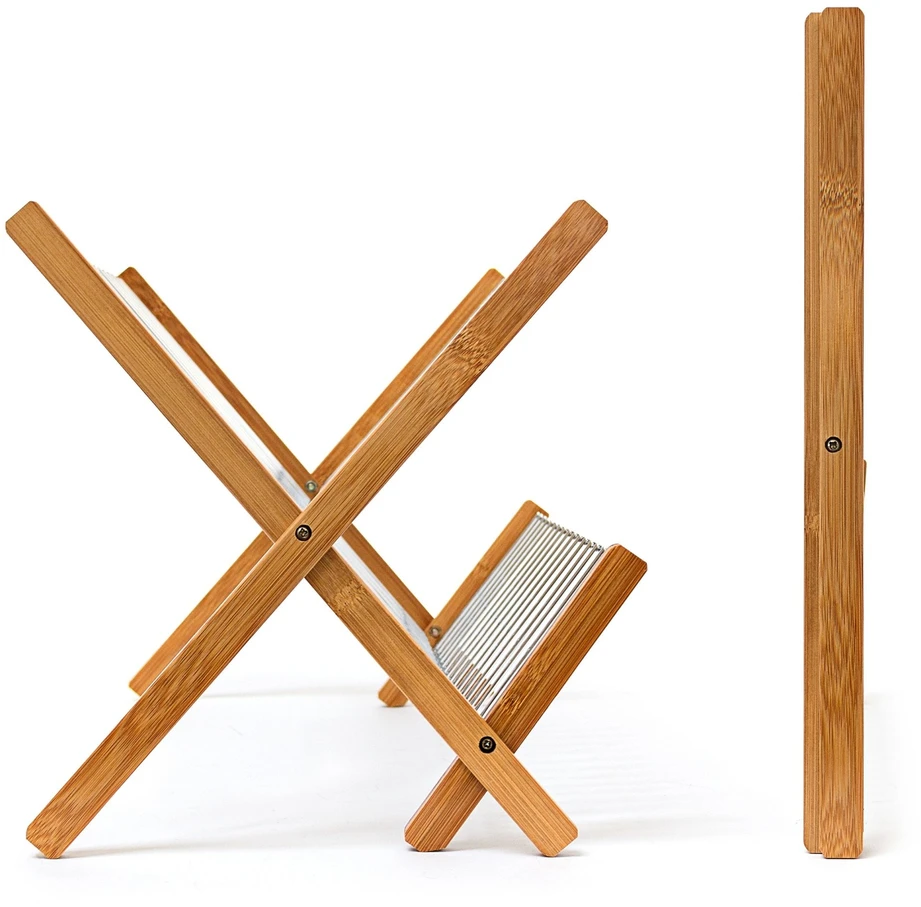 Relaxdays Indų džiovinimo stovas CROSS iš bambuko ir metalo