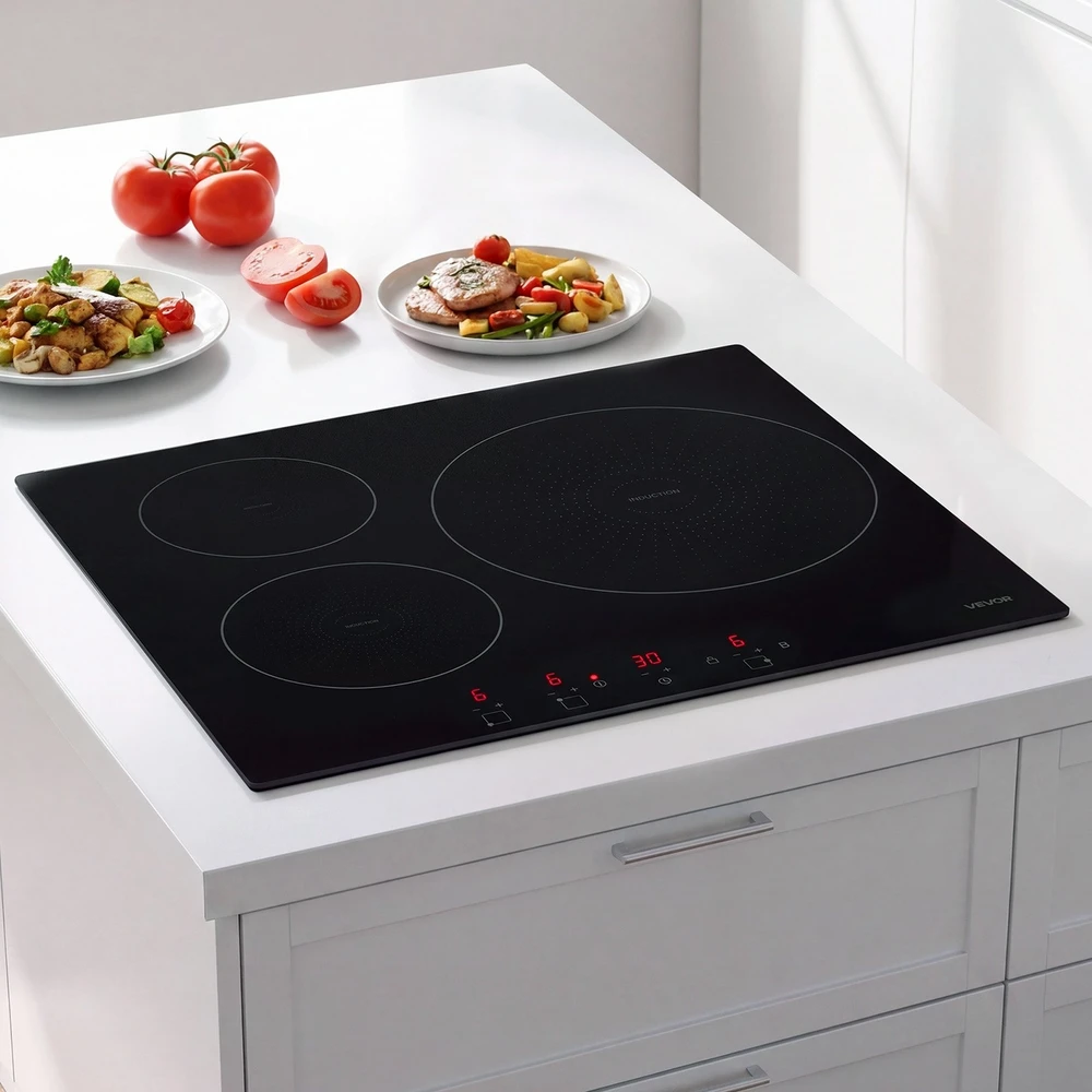Indukcinė kaitlentė 60 cm, 3 zonos