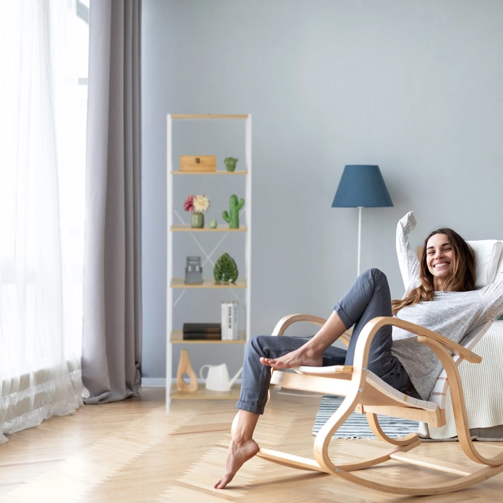 Relaxdays Industrinio stiliaus knygų lentyna su 6 lygiais