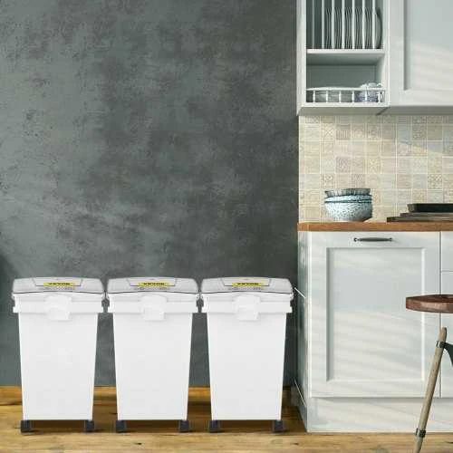 VEVOR Ingredientų konteineris su ratukais, 20 L, 3 vnt.