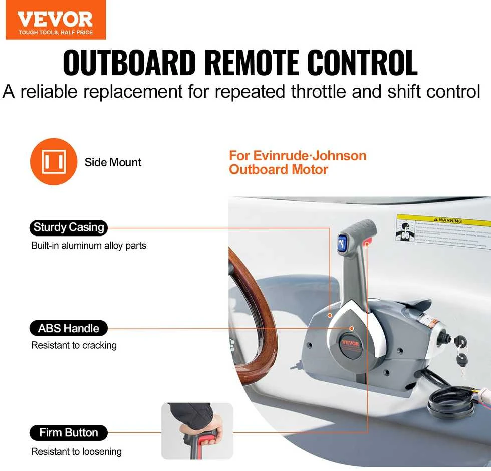 VEVOR Išorinis droselio reguliavimo pultas Evinrude Johnson
