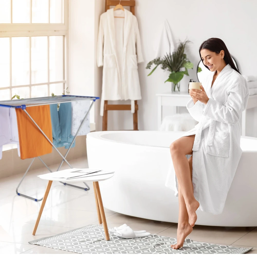 Relaxdays Išplečiama nerūdijančio plieno džiovyklė drabužiams