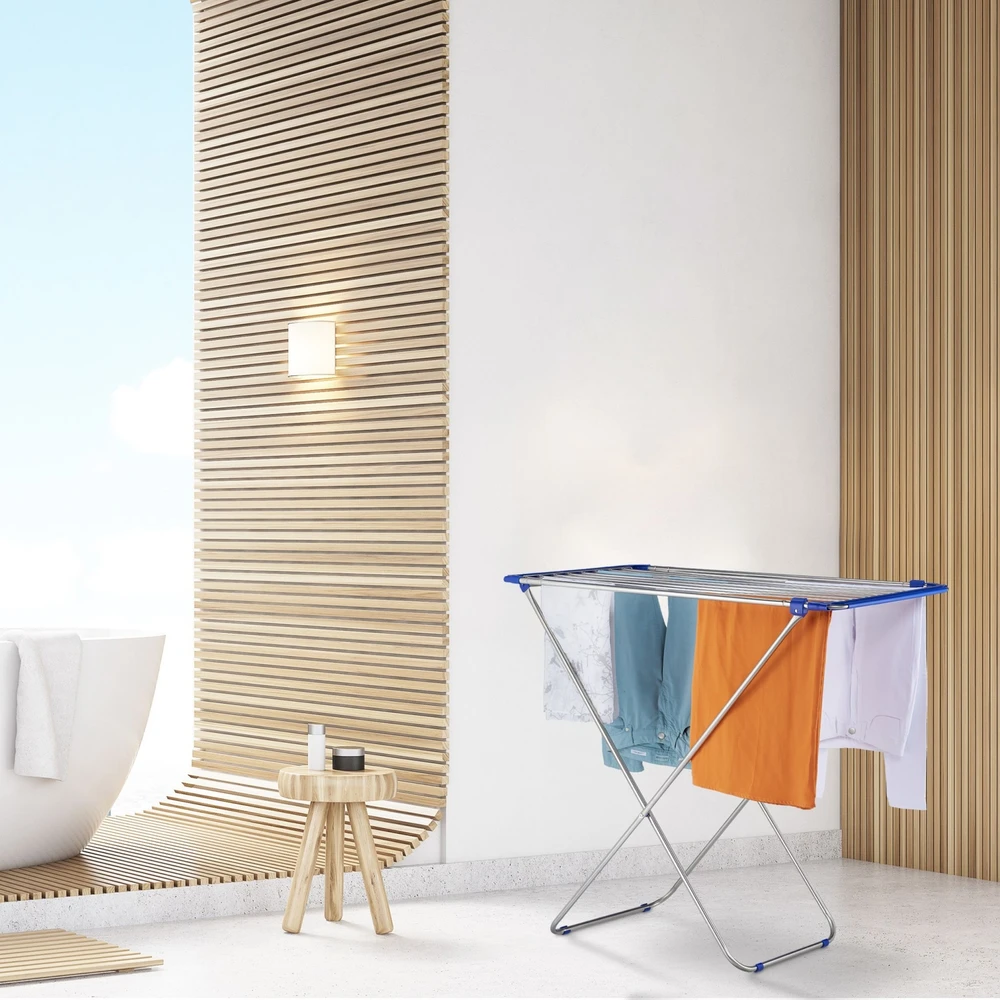 Relaxdays Išplečiama nerūdijančio plieno džiovyklė drabužiams