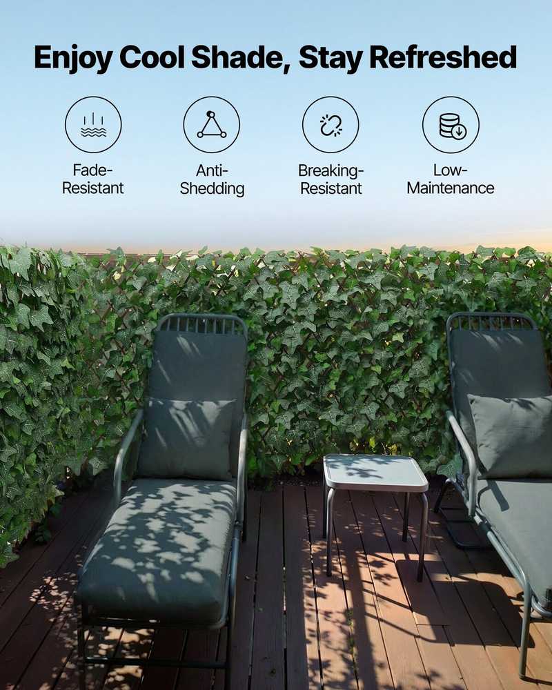VEVOR Išplečiama tvora su privatumo skydu