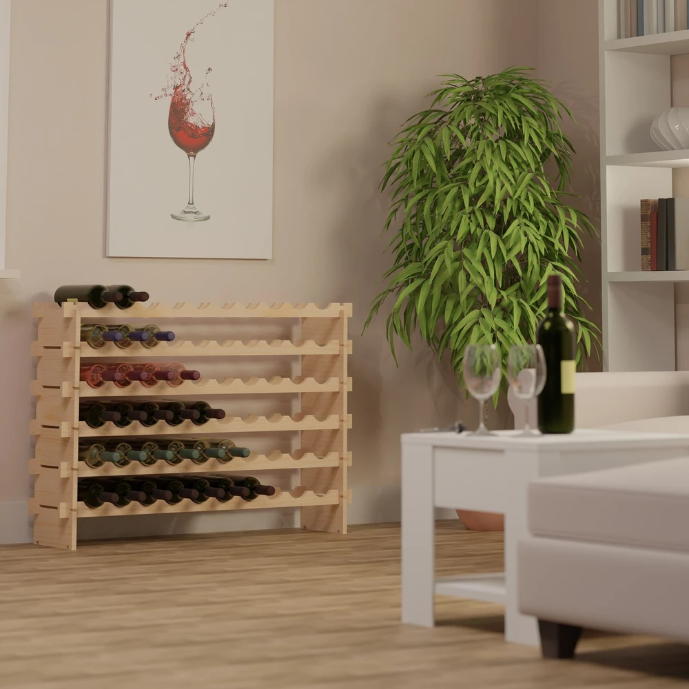 Relaxdays Išplečiamas vyno stovas buteliams