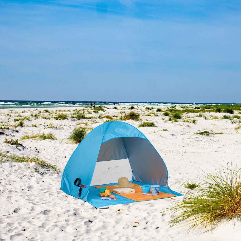 Relaxdays Išskleidžiama paplūdimio pastogė „Beach Shell Pop-up“