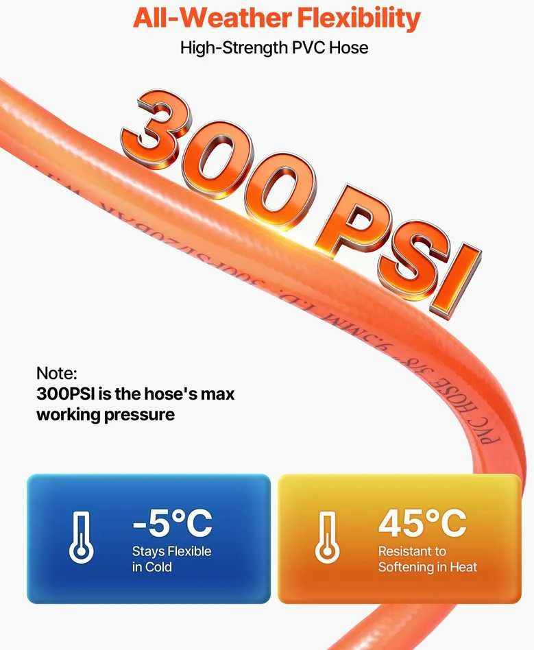 VEVOR Ištraukiama oro žarnos ritė, 15 m, 300 PSI
