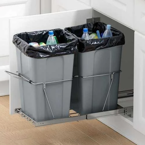 VEVOR Ištraukiamas dvigubas atliekų konteineris