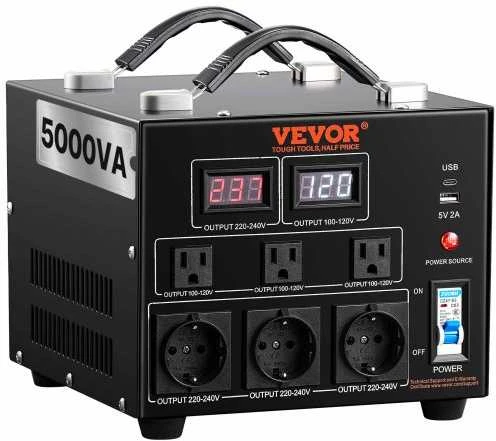 VEVOR Įtampos keitiklis transformatorius, 5000VA