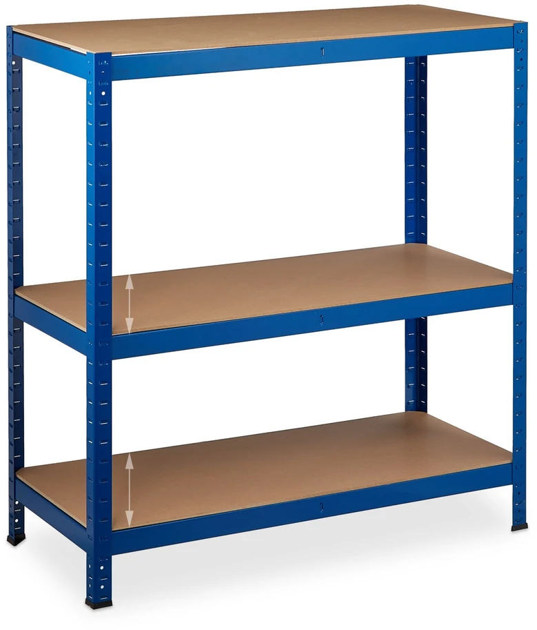 Relaxdays Itin tvirtas lentynų stelažas 220 cm mėlynas