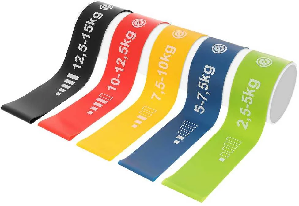 Enero Pasipriešinimo juostų rinkinys EB Fit Fitnnes Crosfit Mini Band 5in1