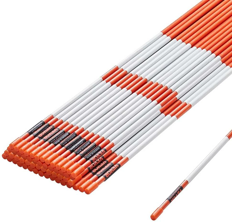 VEVOR Įvažiavimo žymekliai 50 vnt 122 cm stiklo pluošto