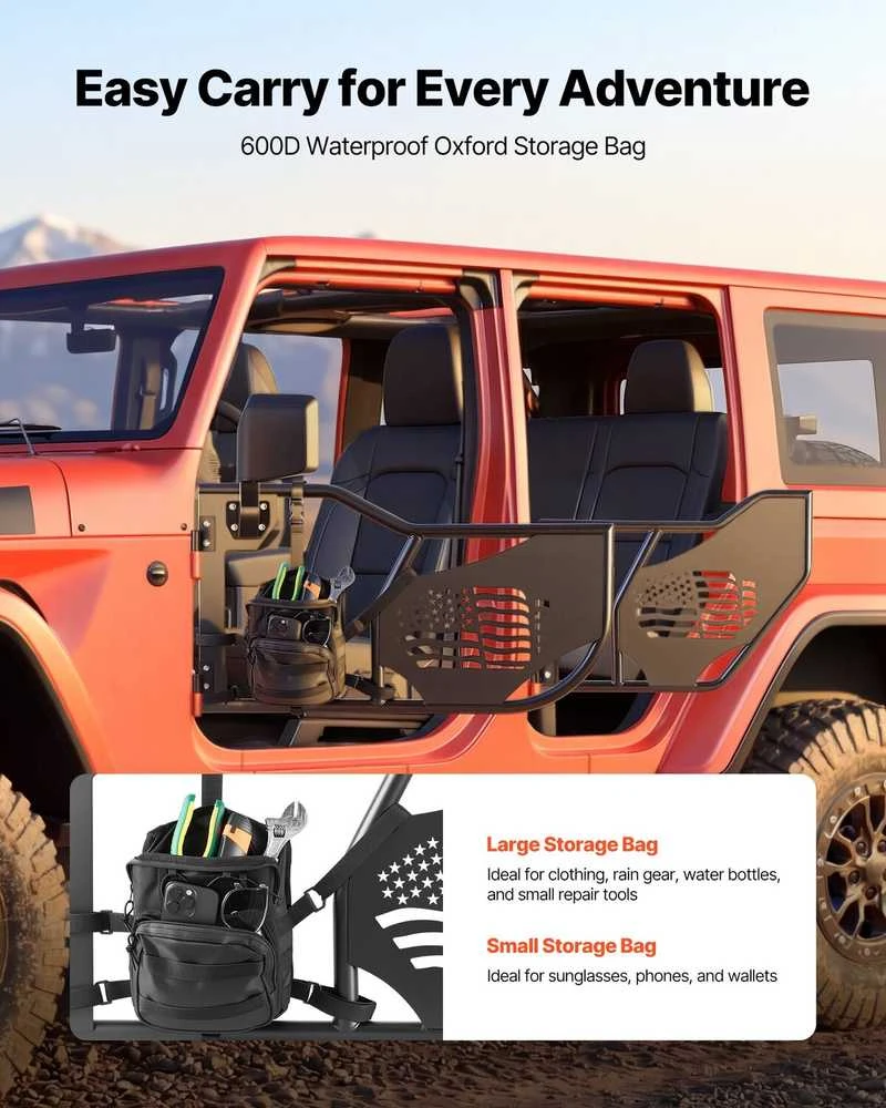 VEVOR Jeep tubularinės durys 2018-2026