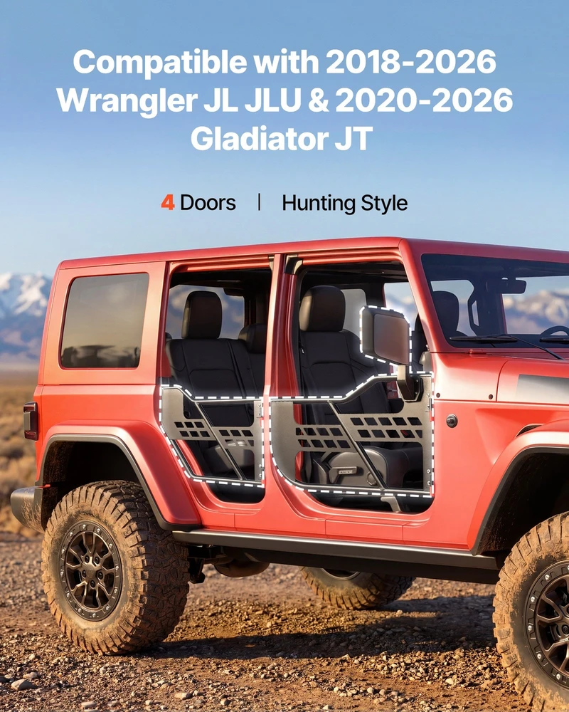 VEVOR Jeep vamzdinės durys, 4 durų