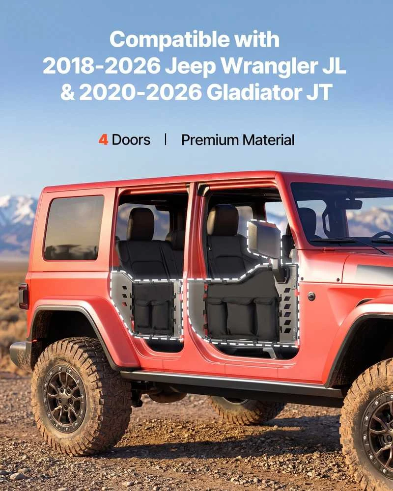 VEVOR Jeep Wrangler ir Gladiator plieninės durys