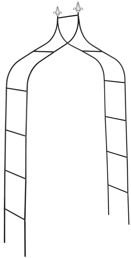 Relaxdays Juoda rožių arka 260 cm aukščio