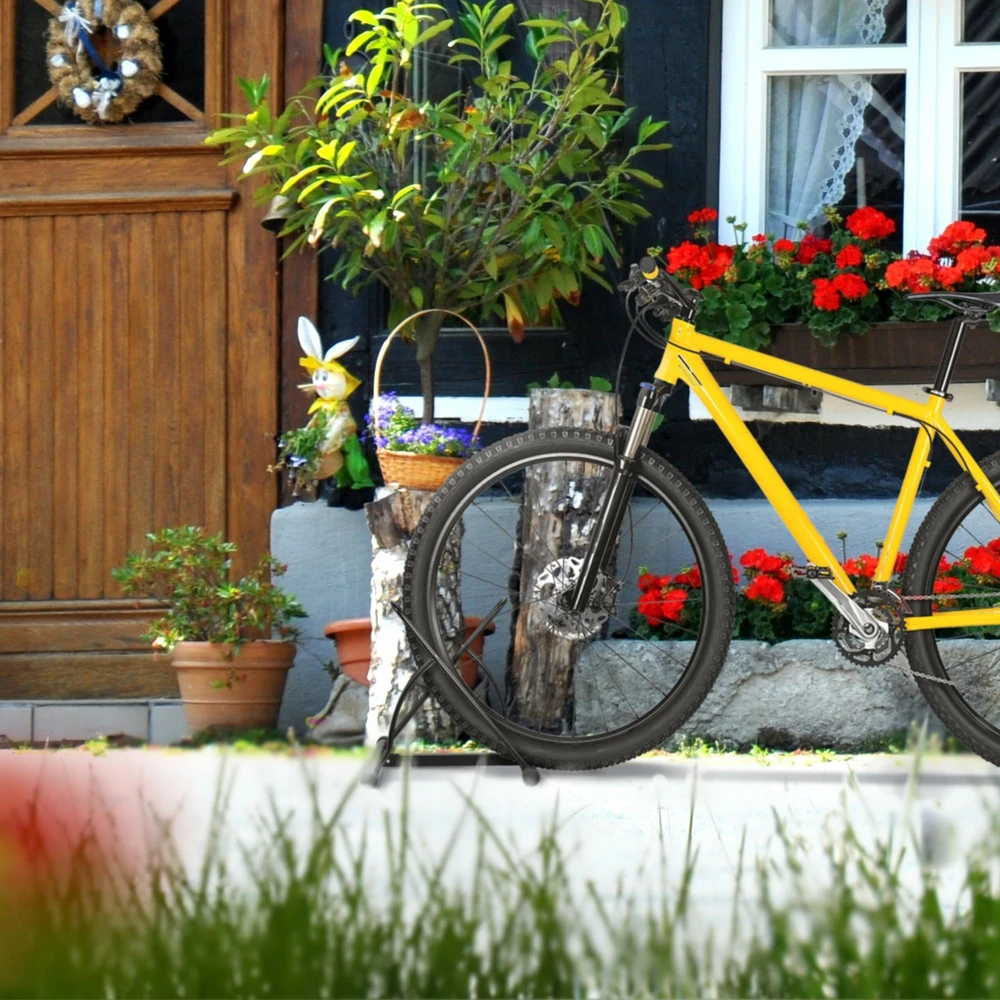 Relaxdays Juodas dviračių stovas 2 dviračiams