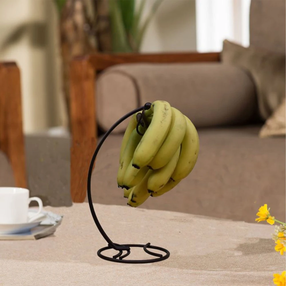 Relaxdays Juodas metalinis bananų laikiklis