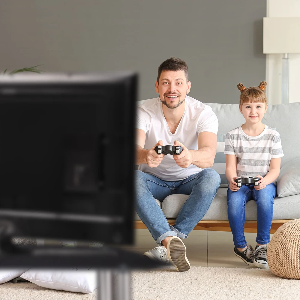 Relaxdays Juodas stiklinis TV staliukas
