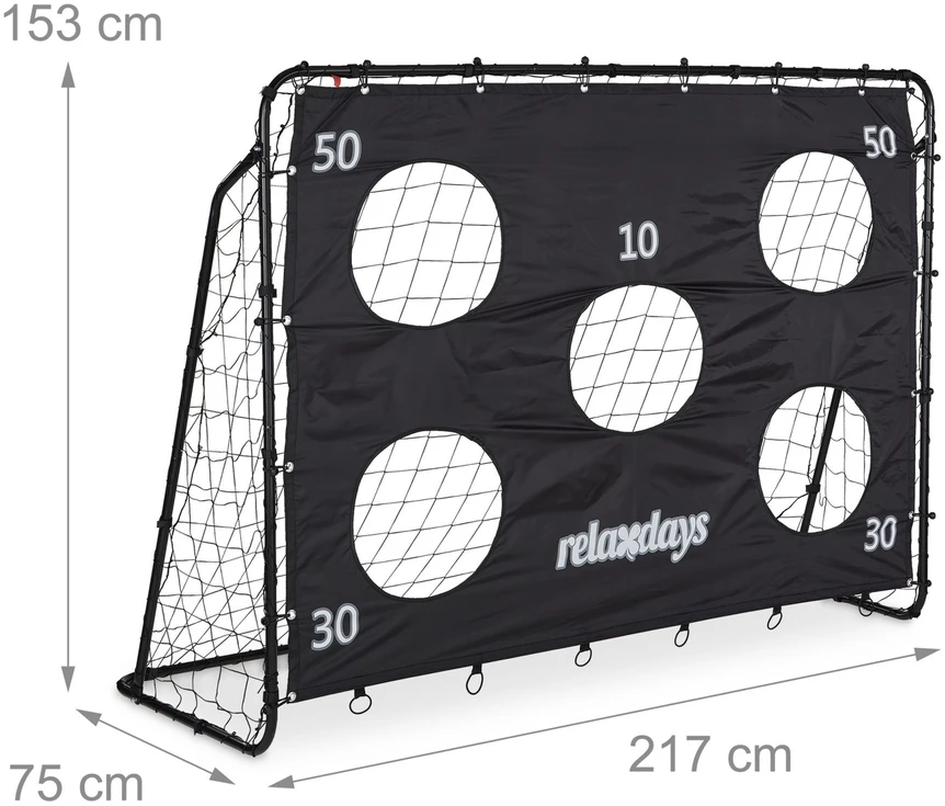 Relaxdays Juodi futbolo vartai su taikiniais