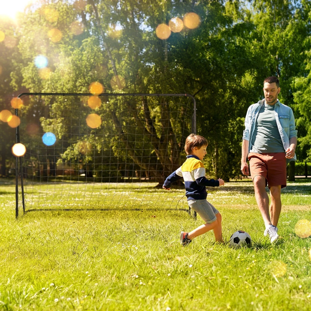 Relaxdays Juodi futbolo vartai su taikiniais