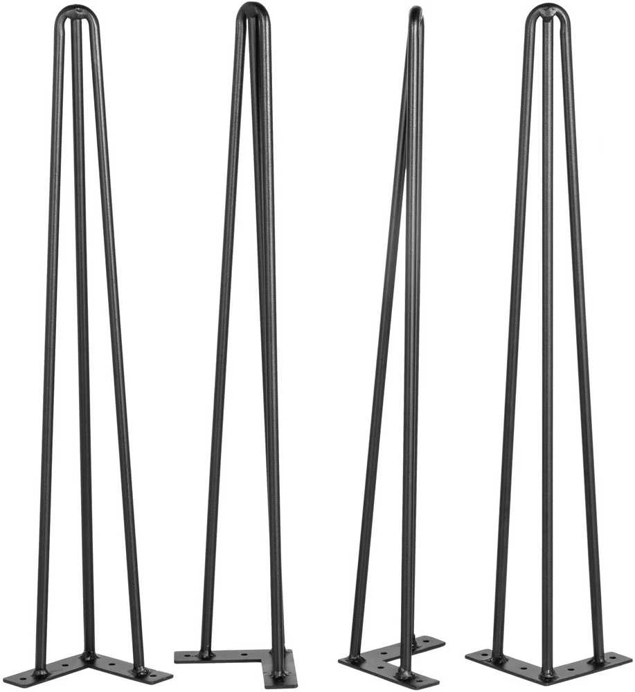 VEVOR Juodi plieniniai 18 cm plaukų segtukų stalo kojos