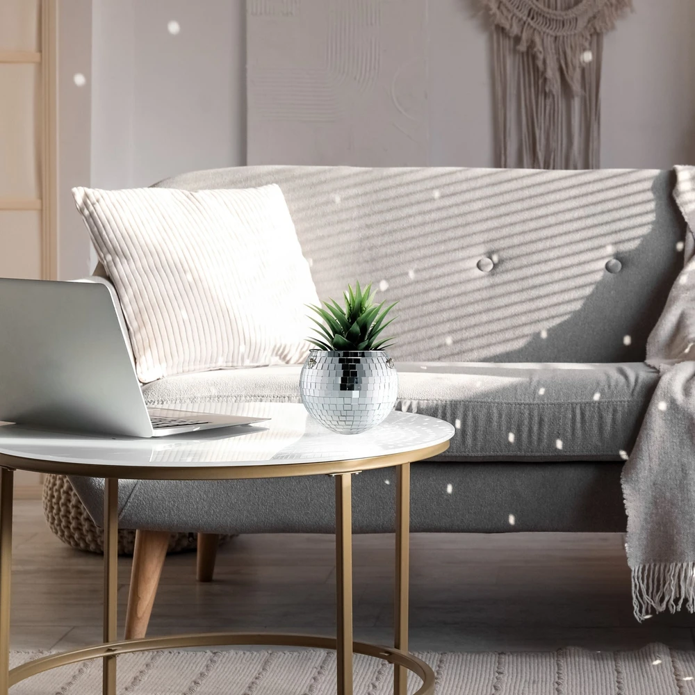 Relaxdays Kabinamas diskotekos rutulio formos vazonas