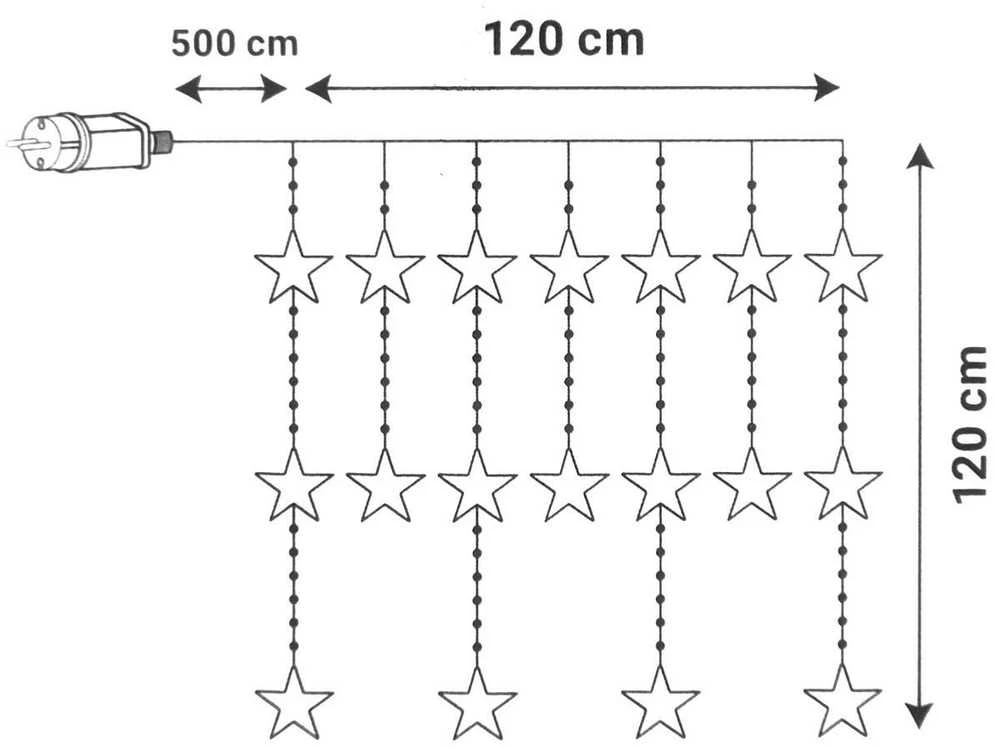 KOOPMAN Kalėdinės LED girliandos užuolaida 235 LED