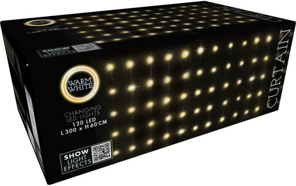 Christmas Decoration Kalėdinės užuolaidų lemputės 120 LED su pulteliu