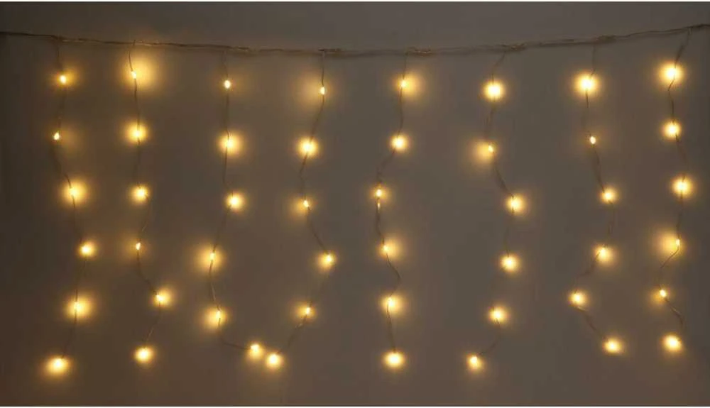 Christmas Decoration Kalėdinės užuolaidų lemputės 120 LED su pulteliu